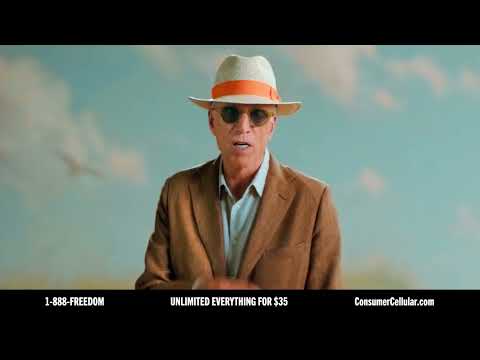 Video poster for an official Consumer Cellular unlimited-plan message