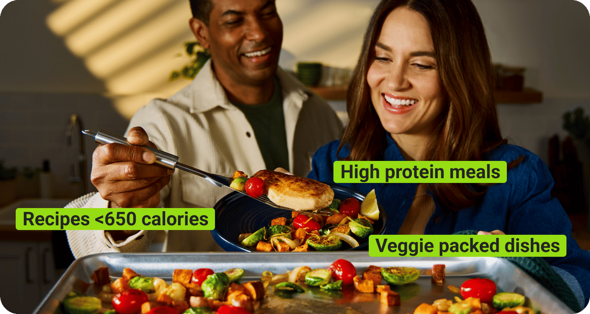 HelloFresh offers high-protein meals, recipes under 650 calories, and veggie-packed dishes