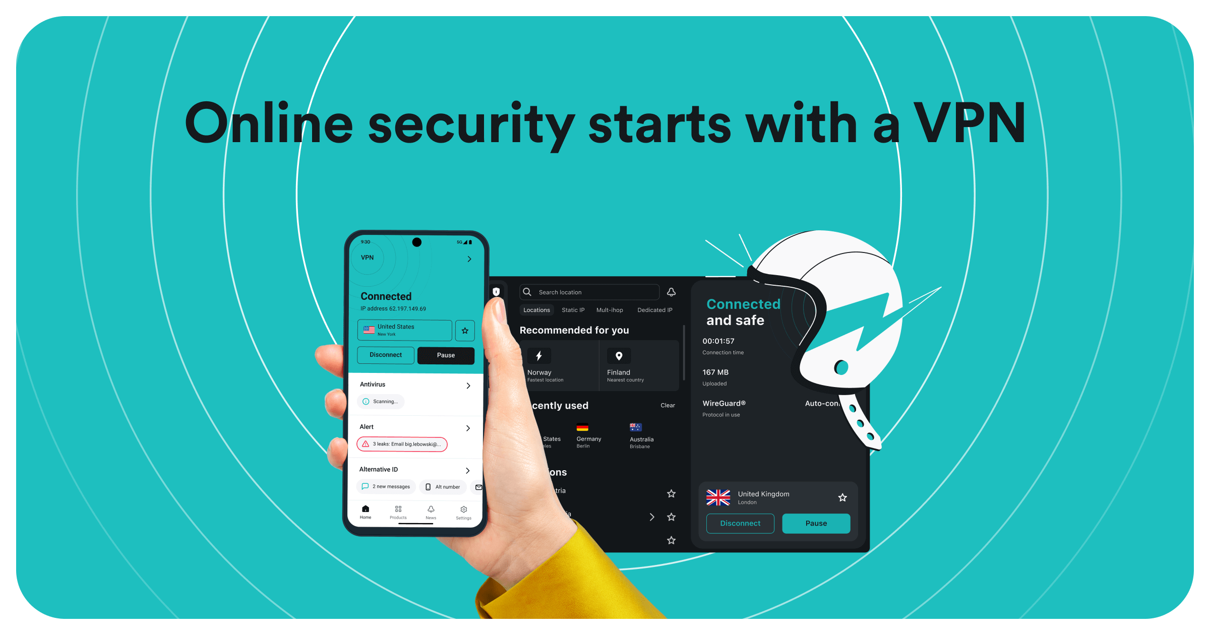 Surfshark - Privacy and security tools that combine VPN, antivirus, and identity protection